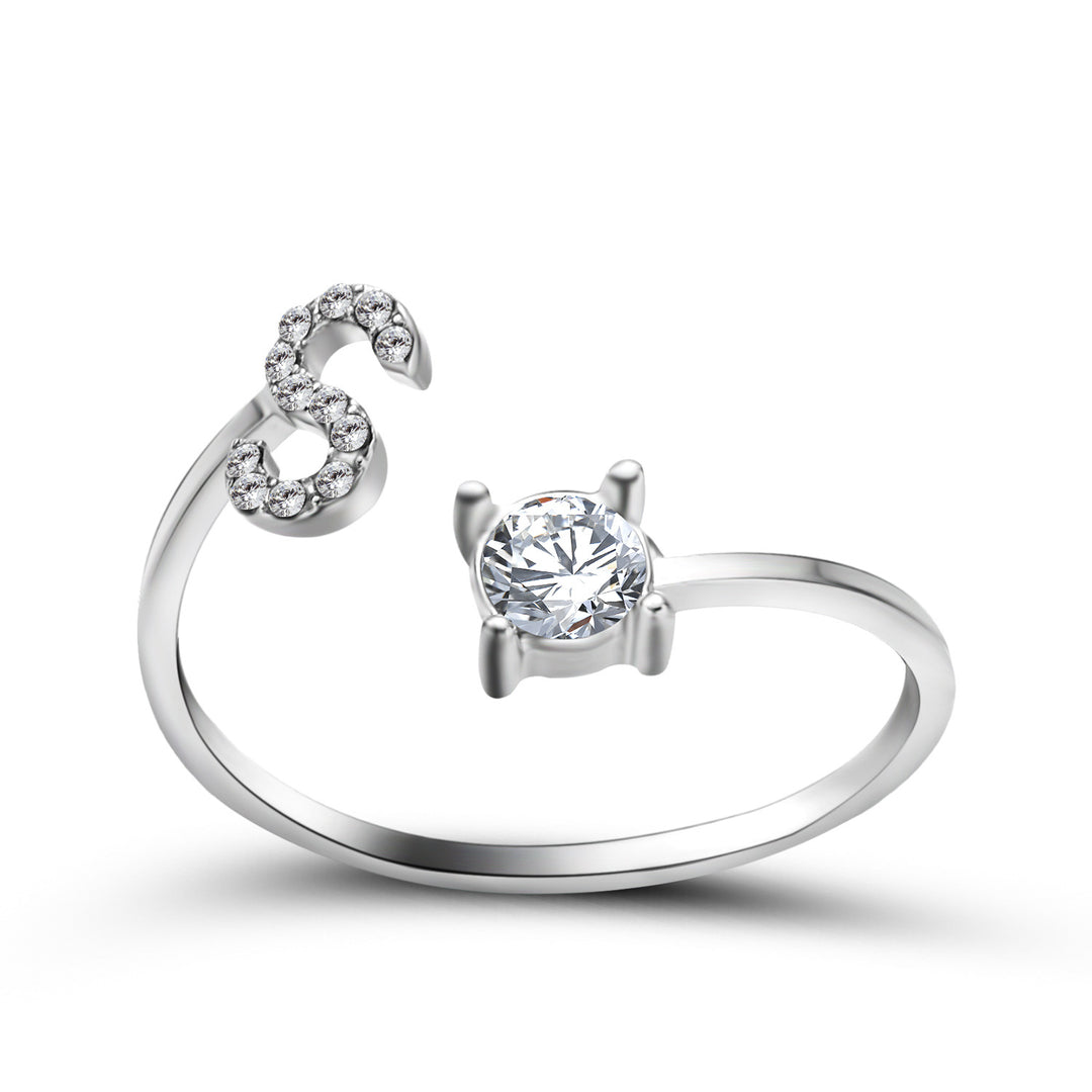 INITIAL SØLV RING