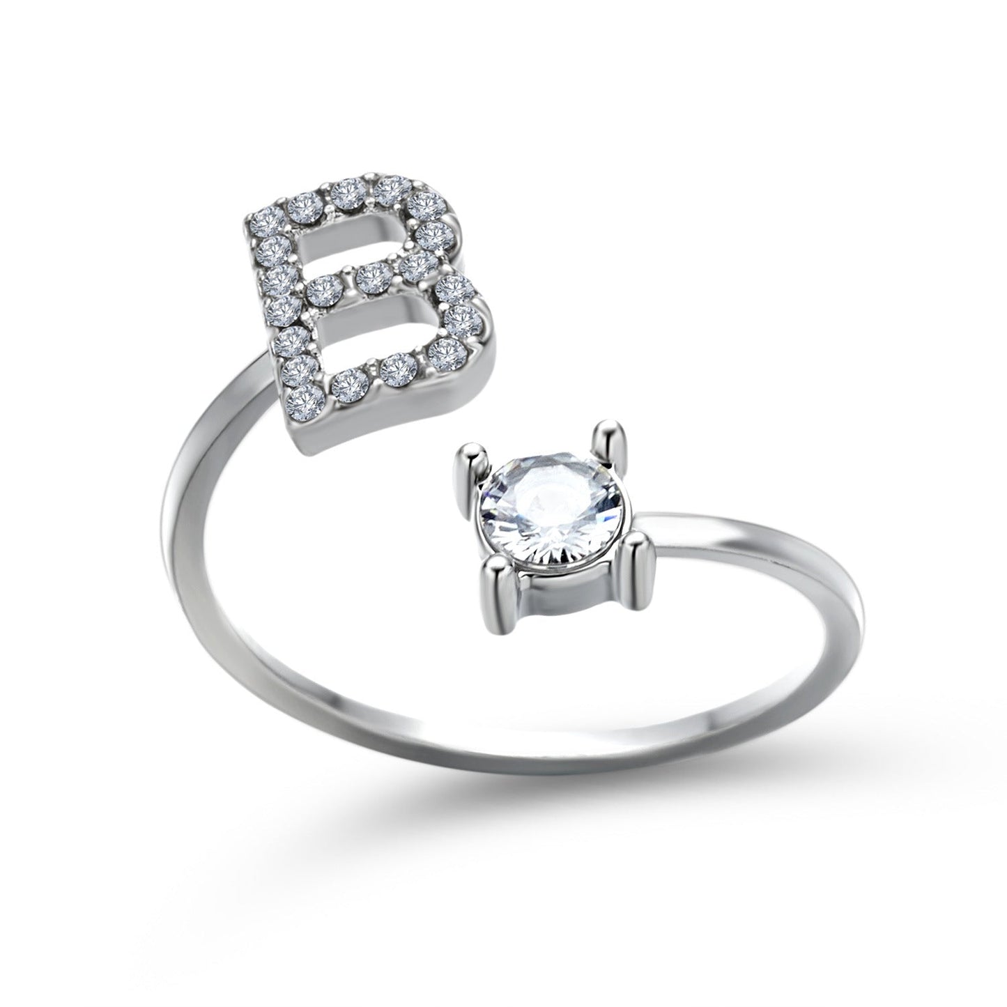 INITIAL SØLV RING