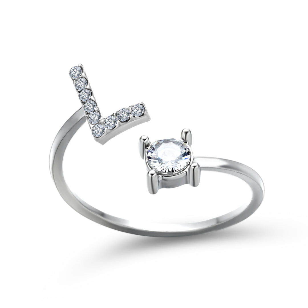 INITIAL SØLV RING
