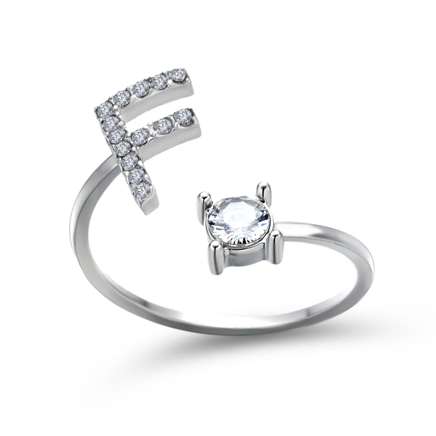 INITIAL SØLV RING