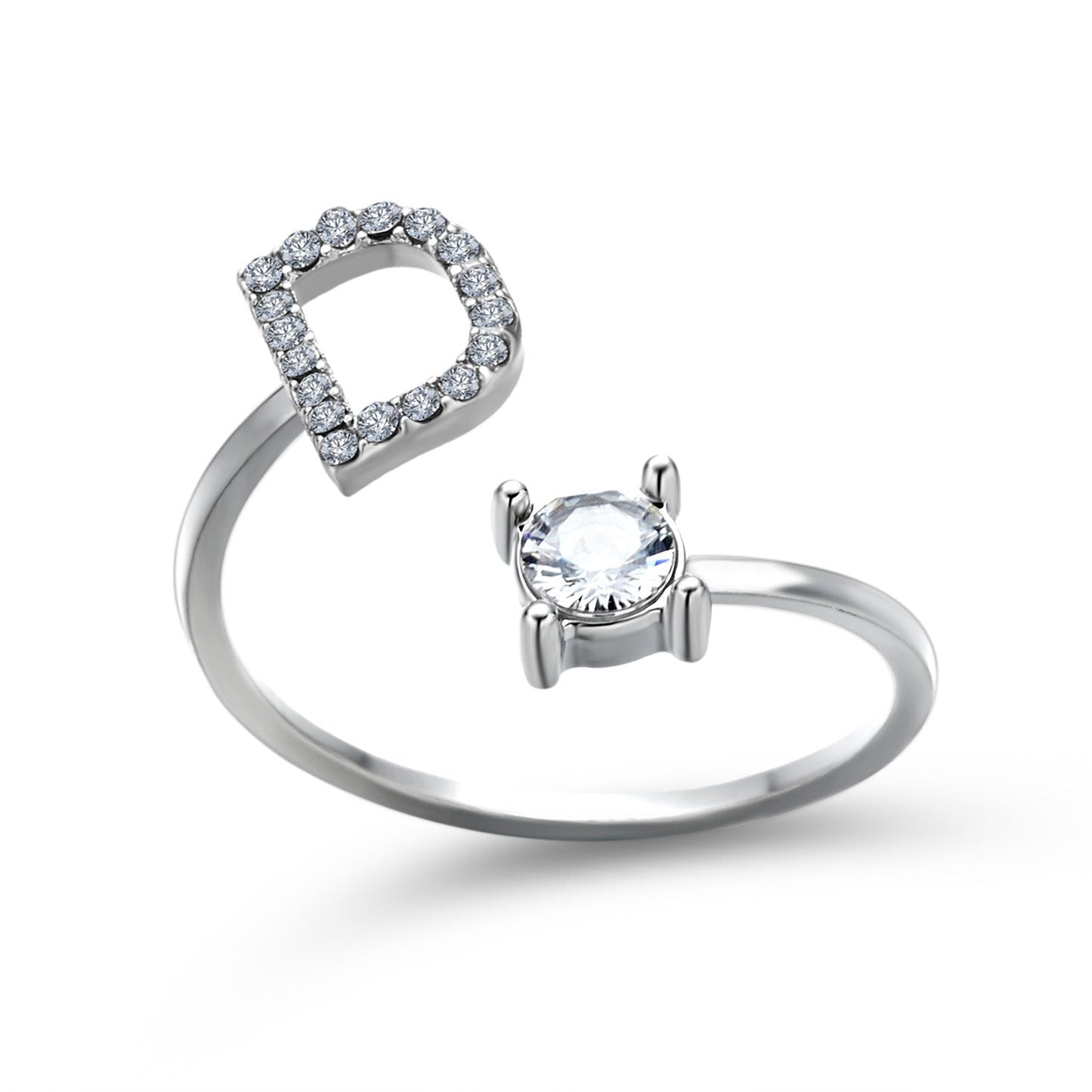 INITIAL SØLV RING