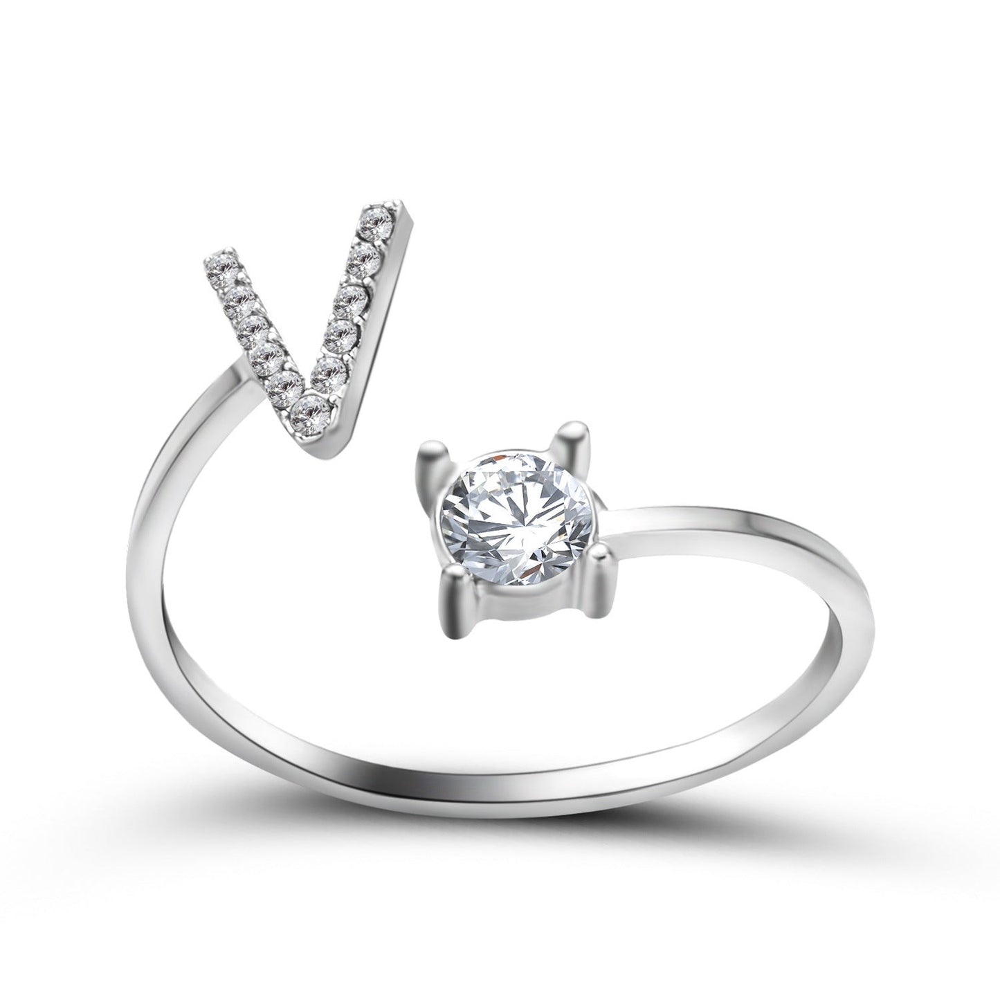 INITIAL SØLV RING