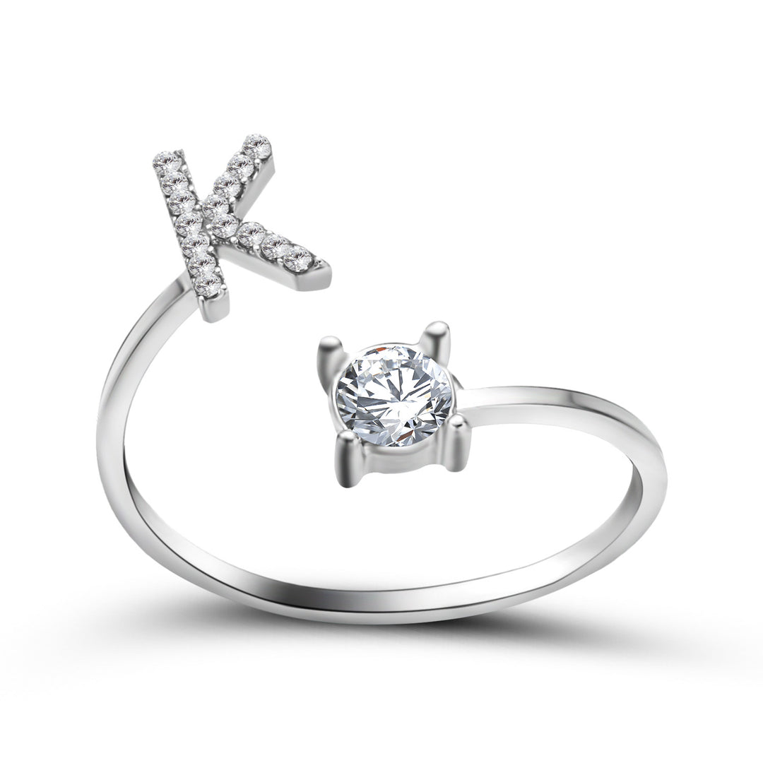 INITIAL SØLV RING