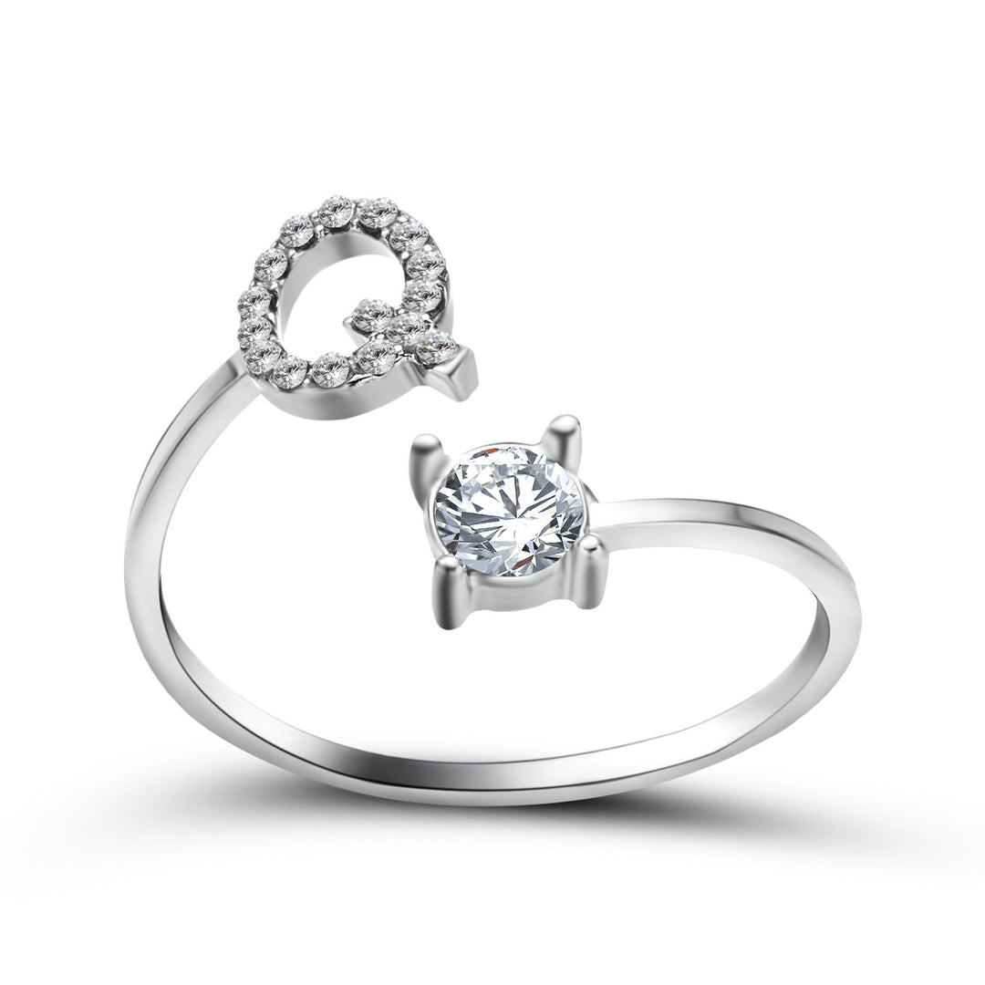 INITIAL SØLV RING