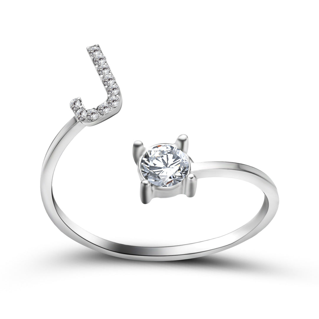 INITIAL SØLV RING