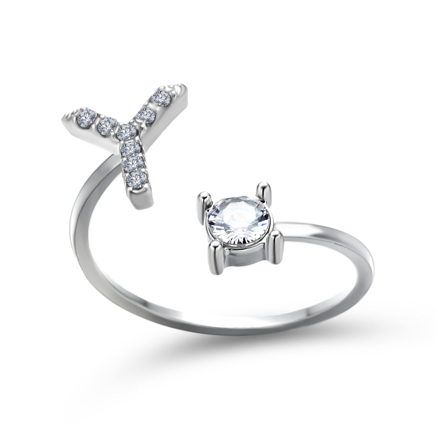INITIAL SØLV RING