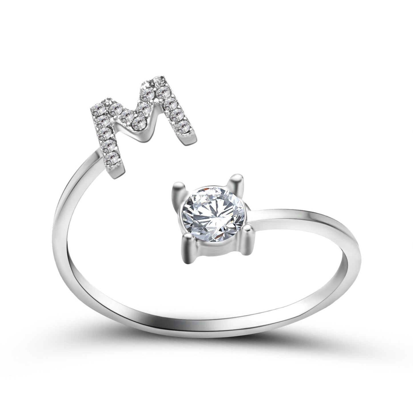 INITIAL SØLV RING