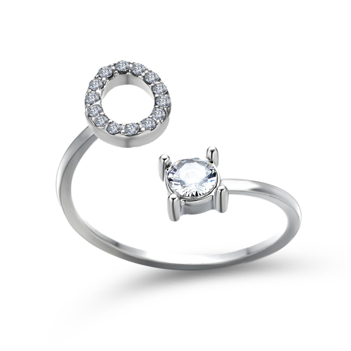 INITIAL SØLV RING