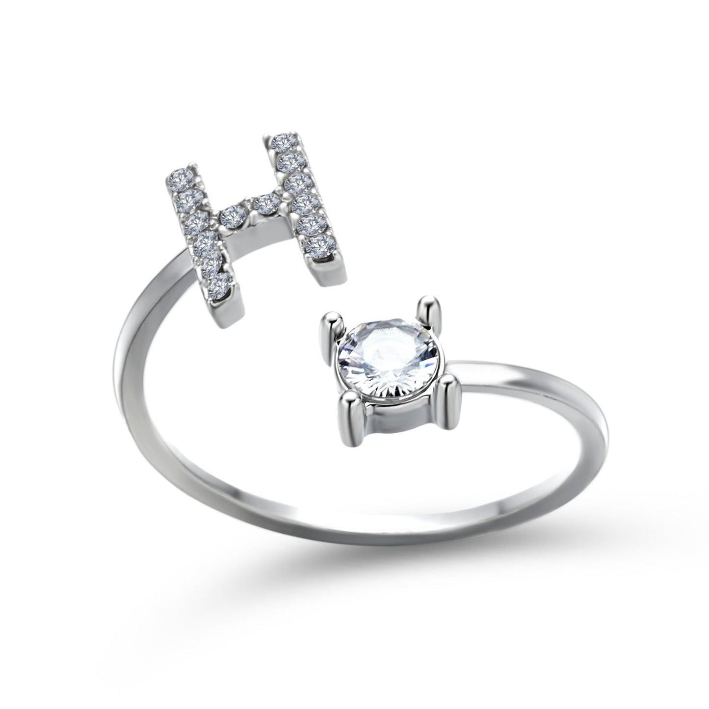 INITIAL SØLV RING