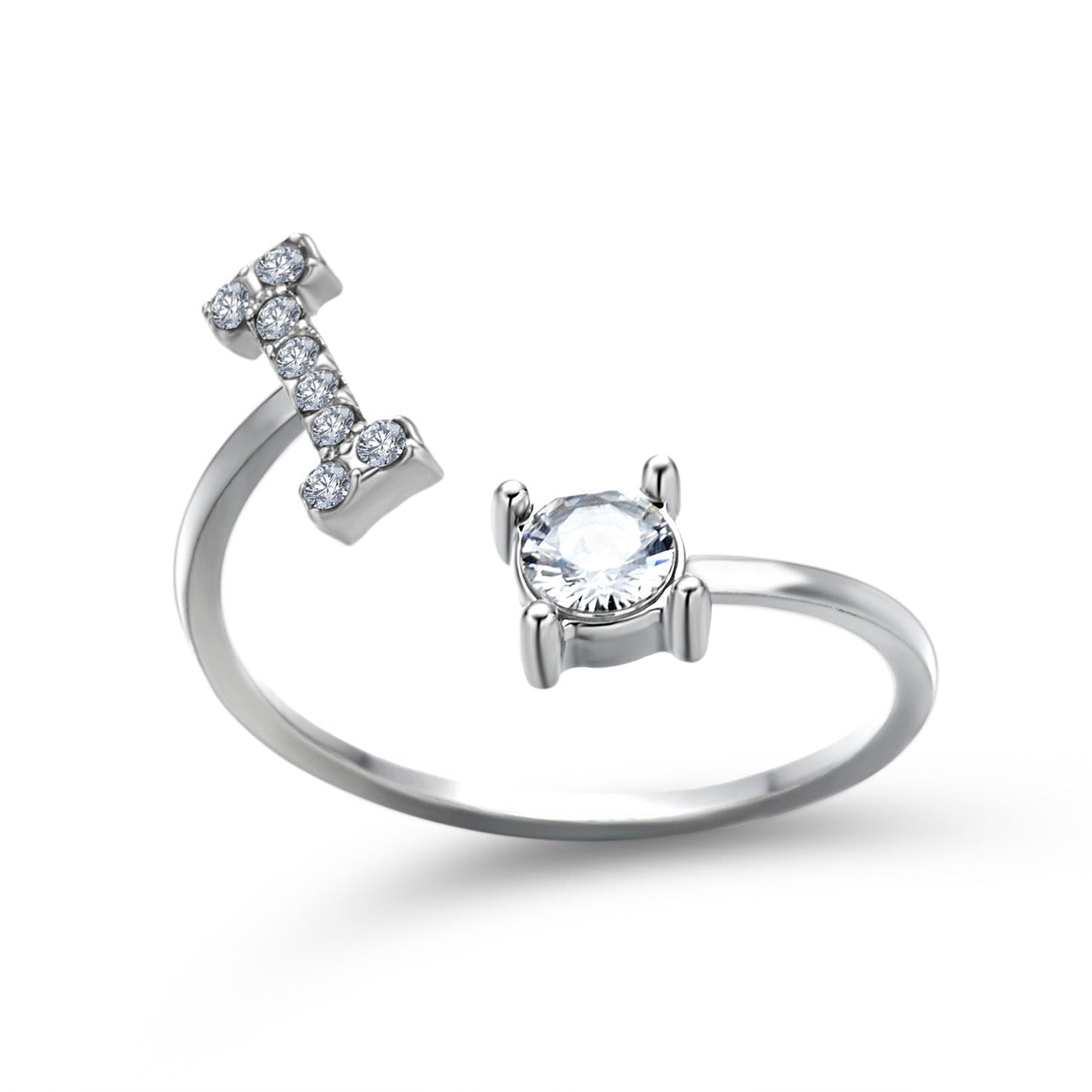 INITIAL SØLV RING
