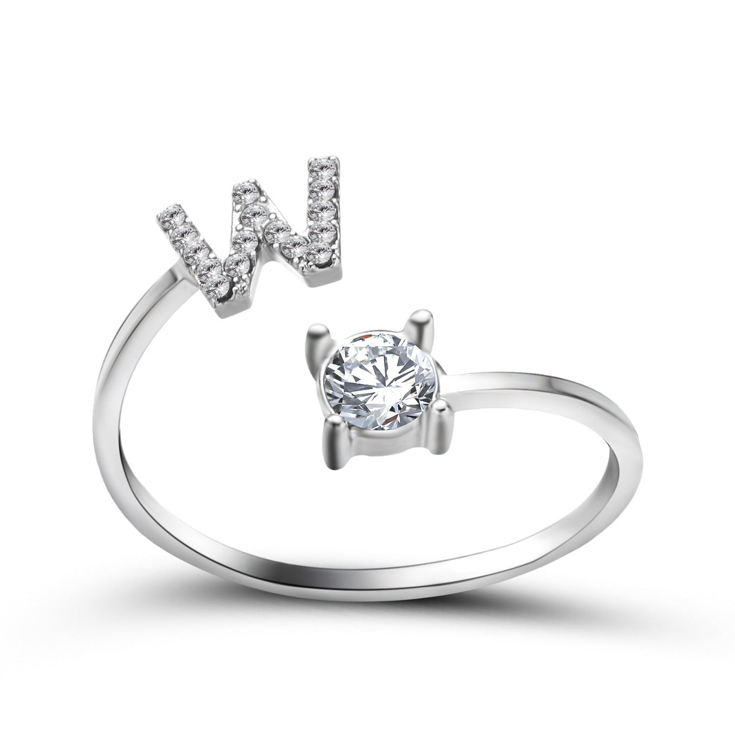 INITIAL SØLV RING
