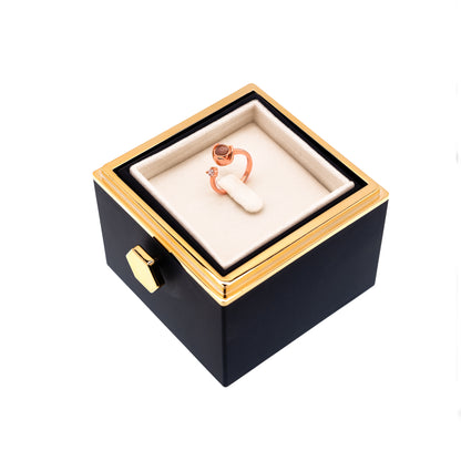 EVIG ROSE BOKS MED PROJECTION RING & EKTE ROSE