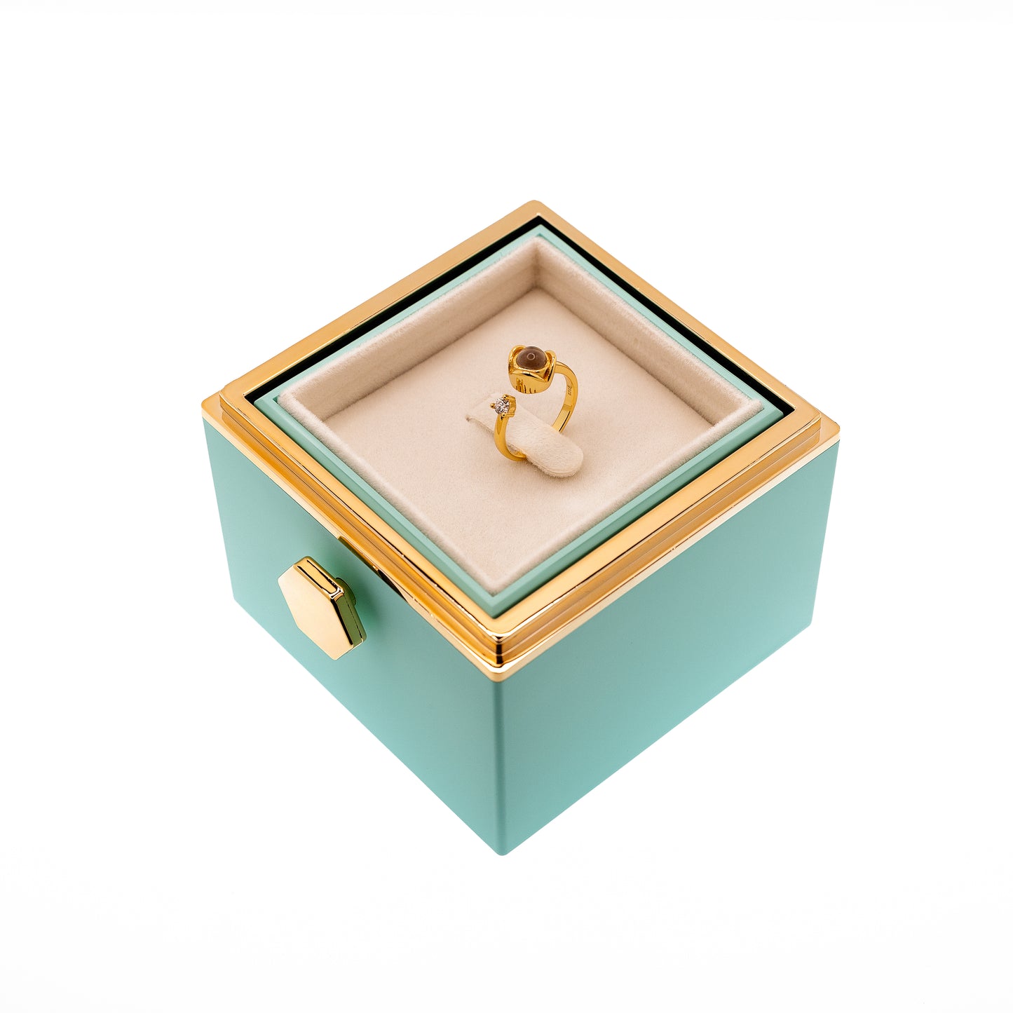 EVIG ROSE BOKS MED PROJECTION RING & EKTE ROSE