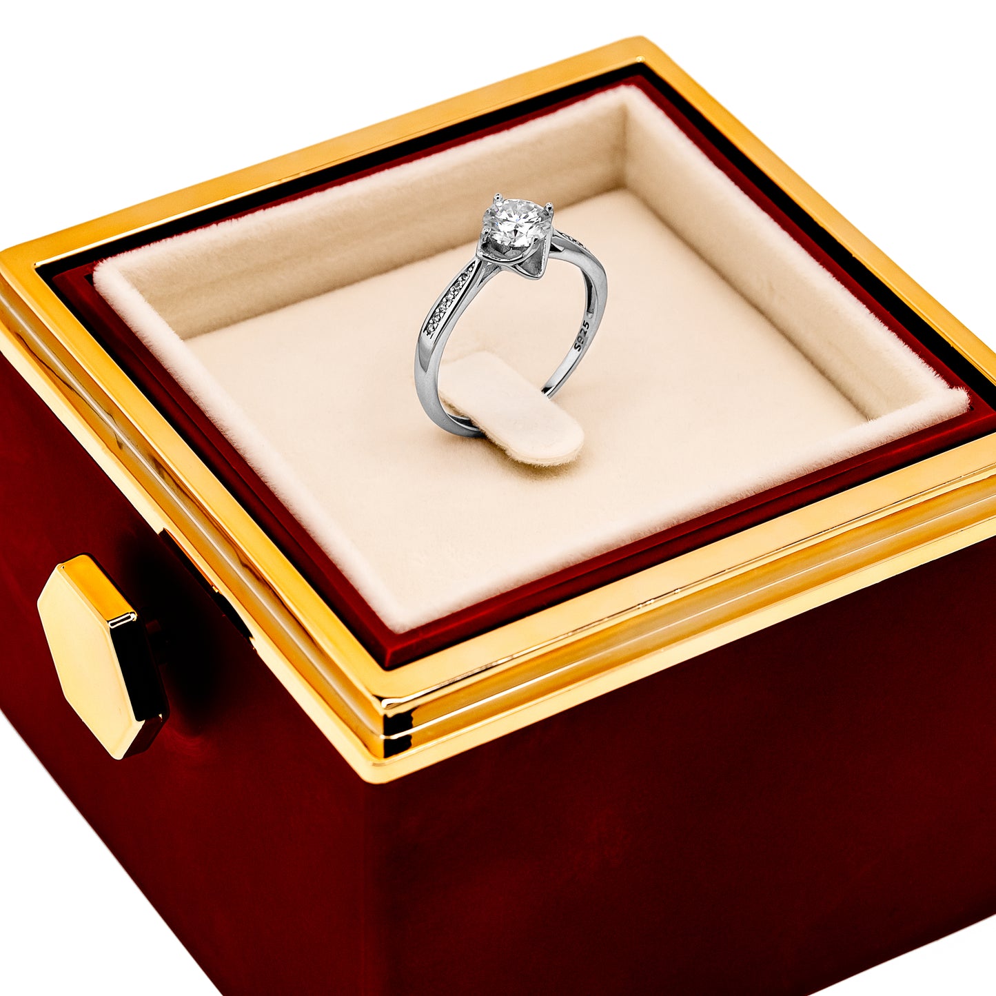 EVIG ROSEBOKS - MED S925 RING OG ROSE