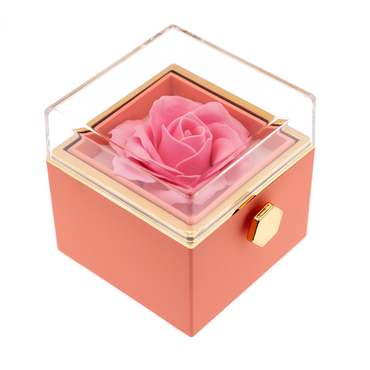 EVIG ROSE BOKS MED PROJECTION RING & EKTE ROSE